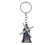 Windmill Keychain - Retro Metal Keyring, Windmill Shaped Key Chain Pendant for Car, Backpack, Purse, Fashion Jewelry Making, Sturdy Metal Key Rings, Stylish Present Accessory for Men and Women