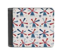 Windmill Patriotic Celebrate America Independence - Carteras impresas con múltiples ranuras para tarjetas para hombres y mujeres, Estilo:, Talla única, MHXYZHW