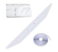 Window Ac Seal Kit, Portable Ac Window Seal, Weatherproof Screen Cloth, No Drilling Installation, Draft Noise Barrier, Basement Rv Garage Use, Size as Shown, White, 1 Set