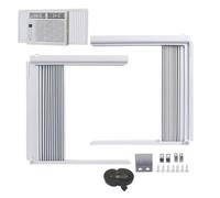 Window AC Unit Side Panels - 13.74 Inch Frame Insulation Louvers | AC Replacement Side Panels - Air Conditioner Cover, White Draft Stopping Weather Strip Is Ideal for Bedroom Climate Control