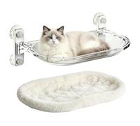 Window Cat Bed - Suction Cup Glass Mount Perch, Clear Elevated Pet Hammock