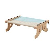 Window Cat Perch - Suspended Hammock Bed, Sturdy Wood & Metal Frame with Easy Install Design, Durable & Comfortable Seat with Large & Small Cat Support for Sunbathing, Napping, or Window Lounging