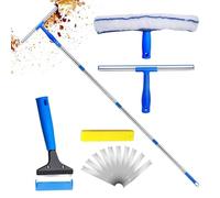 Window Cleaning Squeegee - Streak Free Glass Mirror Scraper | Rubber with Comfortable Handle for Shower Doors, Car, and Home Surfaces Comfortable Grip Compact and Convenient