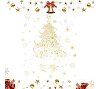 Window Cling - PVC, 13.78x19.69in Winter Window Cling Christmas Decoration | Reusable And Static Clings Decals, Festive Stickers For Home, Classroom, Office, Walls, Mirrors