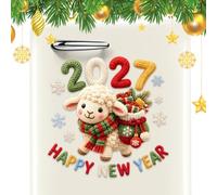 Window Clings Sheep Static Christmas Glass Sticker 2027 Happy New Year | Calcomanía para ventana de año de cabra 2027 feliz año nuevo para propietarios de casas, decoradores, inquilinos, escuela