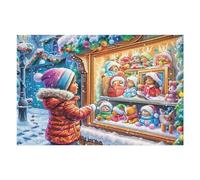 Window Floral Puzzle 1000 Piezas Impossible Creativo Tiempo Feliz Rompecabezas 3D Obra De Arte para Toda La Familia Juguete Educativo Decoración 1000 PCS