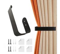 Window Holdback Hook Mount Fixture, Window Metal Holder Support Bracket, Hanger Clip Set Decorative Accessory Piece, Multipurpose Wall Organizer for Hat Towel Umbrella Indoor Outdoor Display