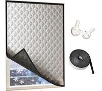 Window Insulation Kit 132 x 440 cm, con Retención de Calor, Aislamiento Térmico, Fácil de Pegar, Cualquier Tamaño, Transparent Insulation Sheet con Tape, para Claraboyas, Plata