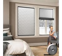 Window Insulation Kit 230 x 245 cm, con Retención de Calor, Aislamiento Térmico, Fácil de Pegar, Cualquier Tamaño, Cotton Thermal Window Cover con Tape, para Ático Coche, Plata