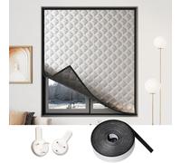 Window Insulation Kit 40 x 90 cm, con Retención de Calor, Aislamiento Térmico, Fácil de Pegar, Cualquier Tamaño, Windows Thickened Cover con Tape, para Ático Coche, Plata