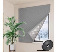 Window Insulation Kit 46 x 90 cm, Fácil Instalación, de Múltiples Tamaños, Impermeable, Winter to Keep Warm Home, Insulation Film for Windows con Tape, para Claraboyas, Gris Claro