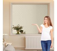 Window Insulation Kit 92 x 105 cm, Protects Cold and Heat, Insulation to Keep Warm, Customizable, Non-Toxic, Tasteless, Cold Protection Film con Tape, para Ático Coche, Blanquecino