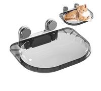 Window-Mounted Cat Hammock, Transparent Cat Window Perch with Strong Suction Cups, Comfortable Cat Seat for Large Indoor Cats, Sturdy Cat Window Perch for Relaxing & Viewing