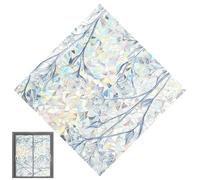 Window Privacy Film, Stained Glass Privacy, 78.7x17.7 Inches Vinyl with Static Cling, UV Heat Blocking Cover, No Glue Application with Rainbow Style, Glass Decoration for Bedroom and Door