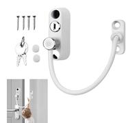Window Restrictor, Stainless Steel Safety Lock, Sliding Window Locks, Black, White, Keyed Door Opening Restrictor, Adjustable Size, Long Lasting, Ideal para Home and Child