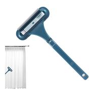 Window Screen Cleaner Tool - Water Scraper Brush for Glass Surfaces | Side Cleaning Head with Ergonomic Handle, Mesh Dust Scrubber, Home Bathroom Kitchen Patio Window Maintenance Tool
