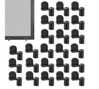 Window Screen Clips, Retainer Fastener Set, 0.98x0.39, 24-Piece Offset Mounting Hardware, Tight Fit Replacement Parts, for Storm Panels, Home Repairs, Apartment Maintenance