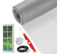 Window Screen Mesh, Porch Screen Mesh Replacement, 157x47 Inch Heavy-Duty Roll, Pet Proof Net with Rolling Tool, Patio Door Repair Kit for Porch