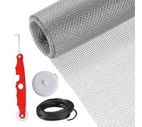 Window Screen Replacement Kit, Screen Door Replacement, Porch Mesh Roll, 157x47 Inches Heavy Duty Repair Kit with Fiberglass, Tear Resistant Window Mesh with Easy Installation