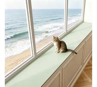 Window Sill Mat Diatomaceous Earth, Narrow Dustproof Window Sill Protective Cover, for Bay Windows and Balconies, Cut to Fit(Green,28x87in)
