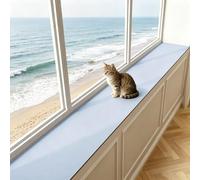 Window Sill Mat Diatomaceous Earth, Narrow Dustproof Window Sill Protective Cover, for Bay Windows and Balconies, Cut to Fit(Blue,28x87in)