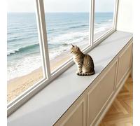 Window Sill Mat Diatomaceous Earth, Narrow Dustproof Window Sill Protective Cover, for Bay Windows and Balconies, Cut to Fit(Gray,28x87in)