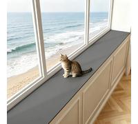 Window Sill Mat Diatomaceous Earth, Narrow Dustproof Window Sill Protective Cover, for Bay Windows and Balconies, Cut to Fit(Black,24x24in)