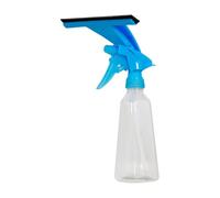 Window Squeegee, Heavy Duty Glass Wiper Cleaner, 8.07x10.43x2.56 Inches Edge Washer & Ergonomic Handle Grip, Cleaning Tool for Tile Mirror Floor and Door Surfaces, Multi Brush