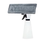 Window Squeegee - Microfiber Squeegee Cleaner with Spray Bottle, Multipurpose Glass Washing Scraper Tool, Integrated Atomizing Fluid Dispenser, Home Sanitizing Equipment for Indoor Use