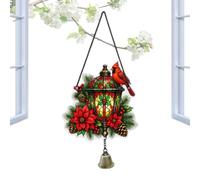 Window Sun Catcher Acrylic Cardinal Bird Exquiste Flower Memorial Ornament