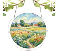 Window Sun Catcher, Acrylic Decorative Pendant, 7.48x7.48 Inch Portable Ornament with Sturdy Build, Reliable Puzzle Suncatcher Acrylic, Holiday Decor with Style, Indoor Accessory for Balcony and Yard