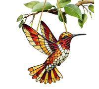 Window Sun Catcher - Acrylic Window Bird Panel with Kingfisher and Butterfly Design | Stained Glass Effect Sun Catcher | Hangable Ornament For Bedroom, Living Room, and Home Decor | Nature-Ins