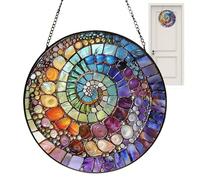 Window Suncatcher, 2D Acrylic Seashell Spiral Ornament, 3.94in Garden Decor with Reflective Build, Hanging, Portable Home Accessory with Style, Suncatcher for Living Room Bedroom and Balcony