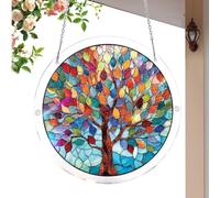 Window Suncatcher, Acrylic Pendant, 7.4 Inches Rainbow Maker with Secure Build, Supply with Memorial Design, Decorative Tool for Adults, Home Accessories for Gardens Porches Balconies Family Birthday