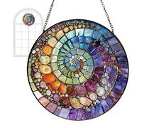 Window Suncatcher Decor, 2D Acrylic Seashell, Spiral Ornament Garden Art with Sturdy Build, Decorative Aid with Smooth Comfort, Modern Home Style, Accessory for Apartment Living 3.94x3.94x0.39 Inches