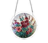 Window Suncatcher Ornament, 20x20x1cm Decorative Hanging Wall Pendant with Light Catching Design, Acrylic Sun Reflection Decor for Indoor Home Garden Backyard Tree Spring Gift for Mother Grandma Women