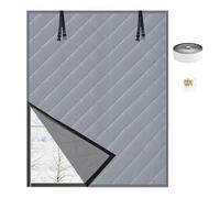Window Wrap Insulation Kit for Winter, Insulated Window Covering Curtain, Reusable Thermal Windows Seal Cover for Winter Keep Warm Cold Out, Waterproof Easy to Install(Coffee,55x180cm)