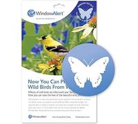 WindowAlert Calcomanía anticolisión de mariposa - Calcomanía reflectante UV para ventana para proteger pájaros silvestres de colisiones de vidrio - Fabricado en los Estados Unidos