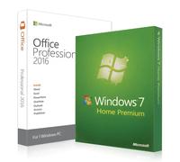 Windows 7 Home Premium + Office 2016 Home & Student + Clave de licencia