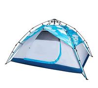 Windproof Camping Hiking Tent Awning 3-4 Person Automatic Camping Tent Beach Rainproof Waterproof Double Sunshade Large Tent Can Provide Effective Wind Resistance Outdoor Activity