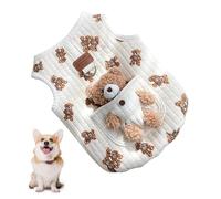 Windproof Cat Jacket, Dog Vest Coat, D-Ring Dog Vest, Cold Weather Coats, Cotton Dog Jackets, Bear Design Dog, Small Medium Dogs, Autumn Winter Dog, Cute Dog Jacket, Dog Cold Weather Vest,