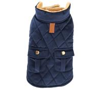 Windproof Dog Winter Coat | Thickened Flannel Jacket with Leash Port & Pocket | Adjustable Warm Jacket for Small/Medium/Large Dogs | Cozy Pet Apparel for Cold Weather (Metro)