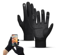 Windproof Warm Gloves with Touchscreen & Anti-Slip Grip, 2026 New Water Resistant Thermal Gloves, Waterproof Winter Glove for Men Women (Black,X-Large)