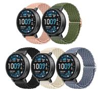 WindRen Correas de 22 mm Compatibles con Amazfit Active Max/Balance 2/Balance, Correa deportiva de nailon trenzado, Pulsera Solo Loop para Amazfit Bip 6/5/Amazfit Cheetah/Cheetah Pro