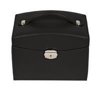 Windrose Beluga Joyero Piel 21.5 cm negro