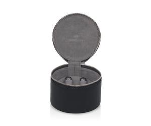 Windrose Estuche de joyería pequeño redondo Nappa - Negro