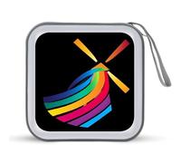 Winds of Change Rainbow - Funda protectora de plástico duro con cordón, organizador de almacenamiento portátil para el hogar, coche, 40 CD, Estilo:, Talla única