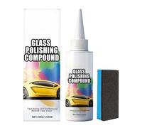 Windshield Polishing Compound - Glass Polisher For Cleaning, 100g Scratch Repair Anti-Rain Cleaner With Sponge | Windshield Oil Film Remover For Cleaning Interior Exterior Mirror Paint Detailing