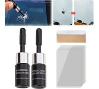Windshield Repair Kit,Cracks Glass Repair Kit,Glass Repair Fluid,Windshield Crack Repair Kit,Nano Fluid Filler Repair Kit,Windshield Chip Repair Kit,Automotive Glass Nano Repair Fluid Kit (2 Pcs)