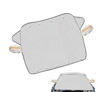 Windshield Snow Cover - 4-Layer Magnetic Waterproof Protector for Winter | Thermal Aluminum Foil with Cotton Lining & Side Mirror Caps for SUVs, Trucks, Panels and Outdoors